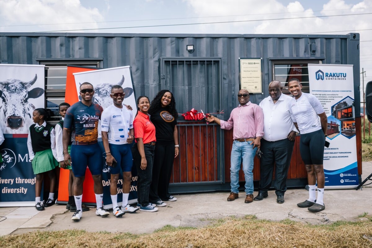 Rakutu Containers Donates Computer Lab Container Following 110KM Legacy Ride to Standerton
